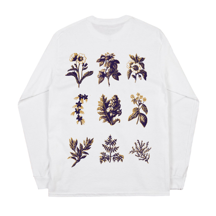Floral Longsleeve White Tee